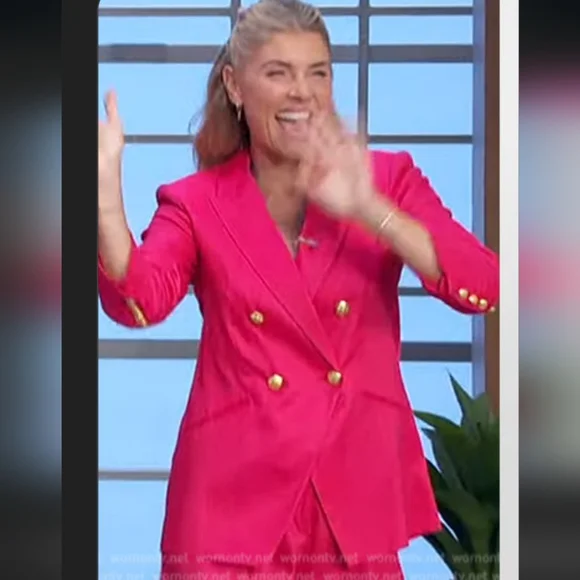 NWOT Veronica Beard Hirsh Pink Dickey Jacket Blazer Size 6 Celebrity Linen - Picture 5 of 16